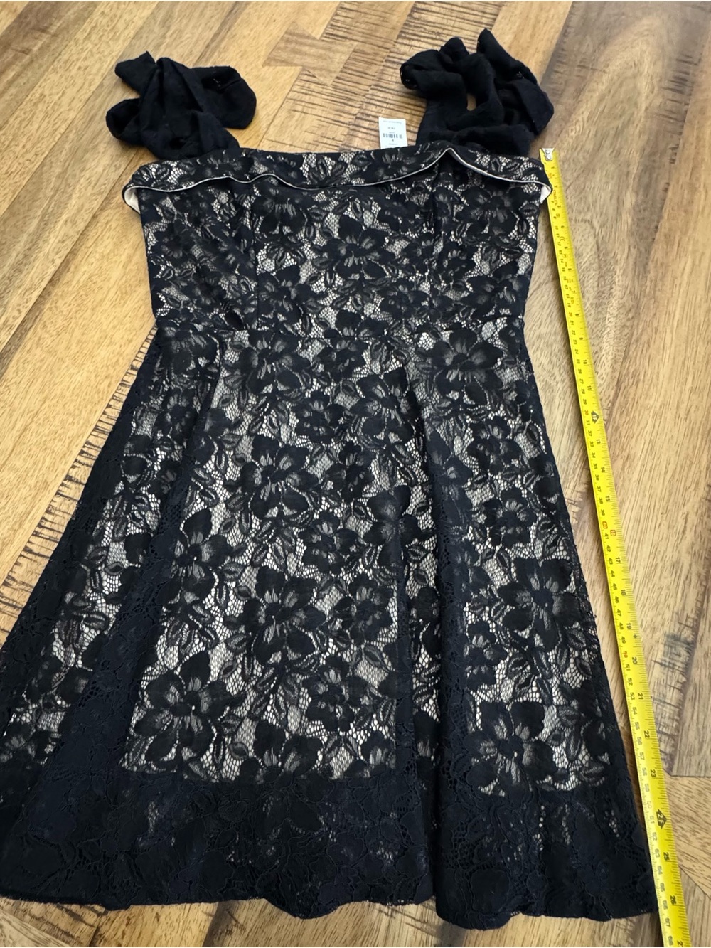 Trixxi Black Floral Lace Off-Shoulder Cocktail Dress